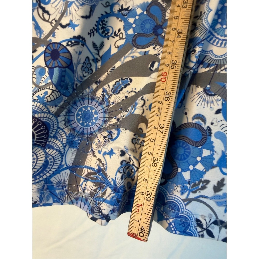 Pink Daisy womens blue & white floral 3/4 sleeve dress Sz 3x cottage core comfy - Picture 8 of 11